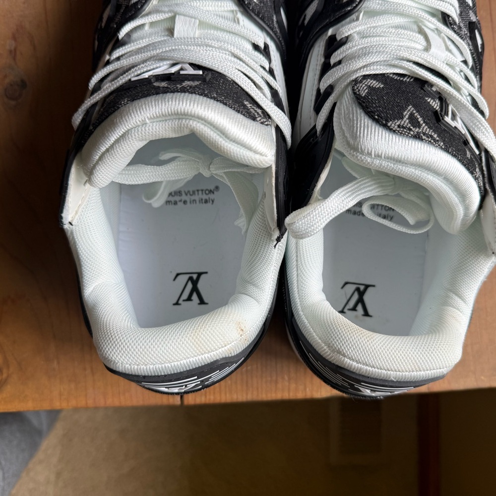 COPY LV Black and White Men's Sneakers - Picture 5 of 5